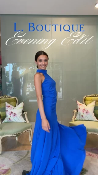 formal dresses sarasota Some moments start like this , In front of the mirror., When you see yourself and think yes, this is it., Royal blue evening gown now available, Barbies Boutique